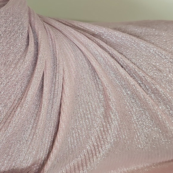 NWT Women's Pleated Occasion  Wrap/Scarf Shimmery Pink OS - Picture 10 of 11